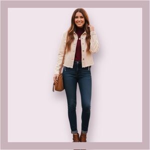 Band Of Gypsies Ivory Denim Jacket